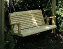 64" Treated Pine Crossback Porch Swing