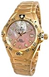 Oskar Emil Aspen Mens 23ct Gold Plated 12 Jewel Automatic Watch with Mother of Pearl Dial