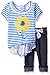 Nannette Baby Girls' Little 2 Piece Fashion Top with Printed Chiffon and Jegging