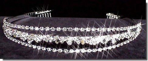 Bridal Wedding Tiara Crown With Three Bands 26216