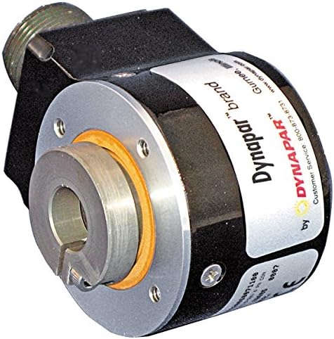 Dynapar HS20036073442 Sealed Hollow-Shaft Encoder (Rotary, Optical, Incremental), 360 PPR, 1/2" Bore, Slotted Tether, 5V-26V Linedriver, 10-Pin Connector