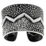 Sterling Silver ZigZag design Cuff Earring (one piece) 8 mm wide