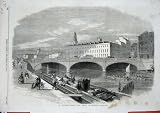 1861 ST PATRICK'S BRIDGE CORK RIVER BOATS IRELAND ART