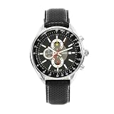 Timex Men's T2N156 Premium SL Stainless Steel Black Dial Chronograph Watch