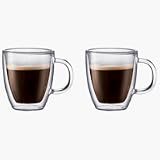Bodum Bistro Double-Wall Insulated Glass Jumbo Mug, Set of 2