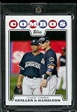 Carlos Guillen / Josh Hamilton ( Classic Combos ) Detroit Tigers & Texas Rangers - 2008 Topps Updates & Highlights Baseball Card in Protective Screw Down Display Case!