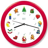 KooKoo - Original 8 inch Music Clocks / Christmas Clock (red)