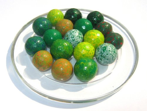 Imagen 2 de 15 Canicas Mezcla De Color VERDE - Canica de Arcilla - 16 mm