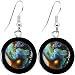 Rounded Paua Shell Earrings