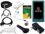Search : TPA- 11 Items Premium Accessory Combo for Microsoft Zune HD 16GB / 32GB Series (includes: Universal Car Charger + Universal Wall Charger + usb data straight cable + Green Silicone Skin Case + Adjustable Armbrand + Belt Clip + Screen Protector +3.5mm~3.5mm straight Auxiliary mp3 cable + White Stereo Headphone & Fishbone style Keychain)