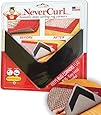NeverCurl - Instantly Stops Rug Corner Curling. Safe for wood floors. For Indoor AND Outdoor Rugs. Includes 4 pcs. **not an anti-slip pad** Made in USA.