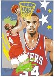 1990 NBA Hoops Basketball Card #374: Charles Barkley (Art Portrait - Philadelphia 76ers)