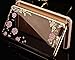 iPhone 6/6s Crystal TPU Cover-Aurora Fashion Transparent Hard PC + TPU Graden Flower Case with Original Swarovski Element for iPhone 6/6s 4.7 Inch(Gold+Pink)