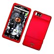 Motorola DROID X MB810 & Droid X2 MB870 (Verizon) Rubberized Snap On Protector Hard Case, Red