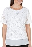 UPC 666805407088 product image for Alfred Dunner Womens Santa Clara Lace Overlay Top 10 Multi | upcitemdb.com