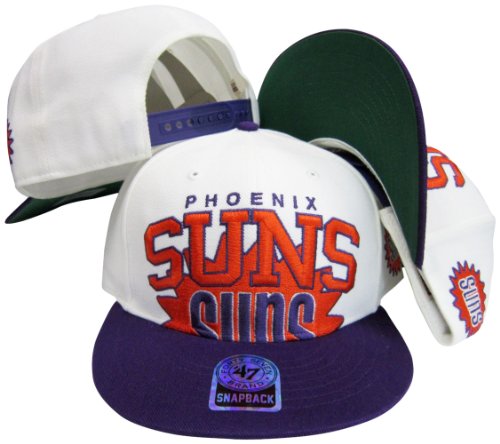 Phoenix Suns Two Tone Big Logo Plastic Snapback Adjustable Plastic Snap Back Hat / Cap