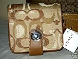 100% Authentic COACH Signature Khaki/Camel Chelsea Optic Wallet #40621
