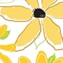 Art 4 Kids "Yellow Dancing Daisy Panel II" Mounted Art Print, 18"x18"