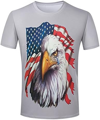 The Mountainbank fashion T-Shirt fashion Mens O-neck T Shirt Eagle cool Flag T-Shirt