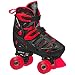 Pacer XT70 Adjustable Artistic Quad Roller Skates for Youth Children (black medium)