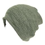 Gossip Girl Soft Ribbed Ski Beanie Slouch Slouchy Knit Hat Heather Gray