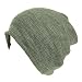 "Gossip Girl" Soft Ribbed Ski Beanie Slouch Slouchy Knit Hat Heather Gray
