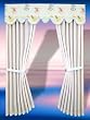 Dollhouse Miniature Fairy Ring Window Draperies