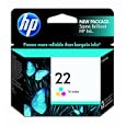 Original HP 22 Tri-color Ink Cartridge in Retail Packaging