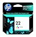 Original HP 22 Tri-color Ink Cartridge in Retail Packaging