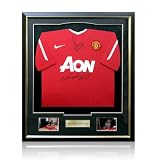 Framed Paul Scholes & Wayne Rooney dual autographed Manchester United jersey