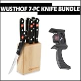 Wusthof (8305) 7-Piece Gourmet Steak Knife Block Set w/ Sharpener