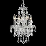 Crystorama Imperial 3224-CH-CL-MWP Mini 4-LT 240w (16H x 14W) Chandelier Lighting in Chrome