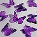 Butterfly 3D Translucent Decoration 15 Butterflies RAINBOW colors