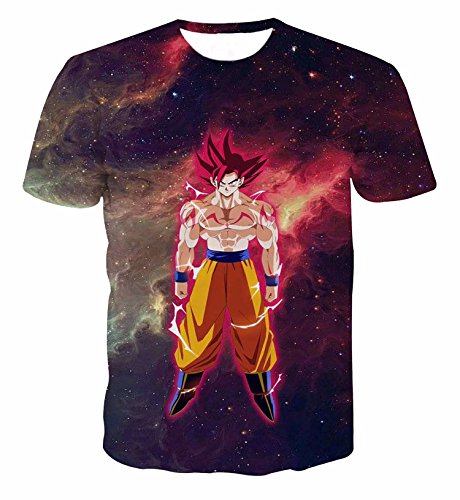 Son Goku Super Saiyan God SSJ God 3D All Over Print T-Shirt (S)