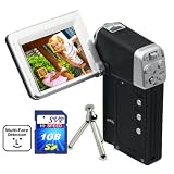 SVP HDDV-1500-Bk 11MP Max 2.4-inch LCD Digital Video Camcorder with Face detection & Image Stabilization + FREE SVP 1GB High Speed SD Memory Card & Tripod