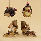Review Kurt Adler  / Set of 4 Squirrel and Hedgehog Christmas Ornaments