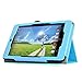 Fintie Folio Case for Acer Iconia One 7 B1-730HD Tablet Premium Vegan Leather Slim Fit Stand Cover with Stylus Holder - Blue