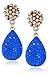 Amazon Collection Shiny Post-with-Drop Earrings