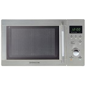Daewoo KOR6N7RS 20 litre 800 watt Touch Control Solo Microwave Oven, Stainless Steel