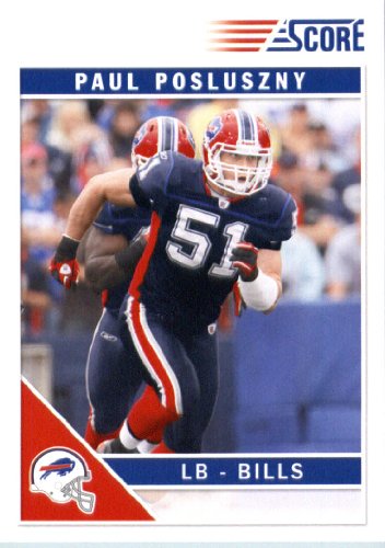 2011 Score Football Card # 35 Paul Posluszny - Buffalo Bills - NFL Trading Card In a Protective Screwdown Case!