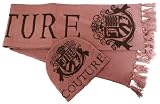 Juicy Couture Logo Hat and Scarf Set Tattered Pink