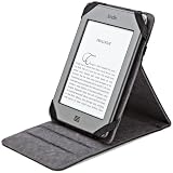 AmazonBasics Leather Folio Cover with Multi-Angle Adjustable Stand for Kindle Touch, Kindle (Black)