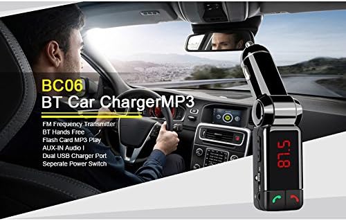 BC06 Wireless Bluetooth FM Transmitter,Afang In-Car Bluetooth Receiver with Bluetooth Handsfree Calling Dual USB Port for iPhone 6/6s Plus Samsung or Other Smartphone&amp;Tablet