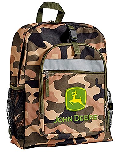 John Deere Dual Pocket Polyester Camo Youth Backpack
