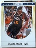 2011-12 Panini Hoops #233 Derrick Favors Trading Card in a Protective Case