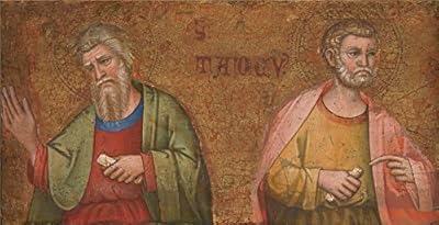 The Polyster Canvas Of Oil Painting 'Dalmatian Two Apostles Fragment Of Predella ' ,size: 20 X 39 Inch / 51 X 99 Cm ,this Imitations Art DecorativeCanvas Prints Is Fit For Bar Decor And Home Decor And Gifts