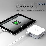 【正規品】EXOGEAR 積み重ね式モバイル用バッテリー exovolt plus メインバッテリー 急速充電対応 大容量5200mAh 安全安心プレミアムモバイル充電器 E1380EP