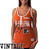 NHL Mitchell & Ness Philadelphia Flyers Ladies Pre-Game Premium Tank Top - Orange (Medium)