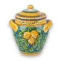 Handmade Limone Biscotti Jar from Italy