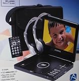 Audiovox D1998PK 9 Slim Line Portable DVD Player with Bonus Headphones, Car Headrest Mounting Bag and Carry Case